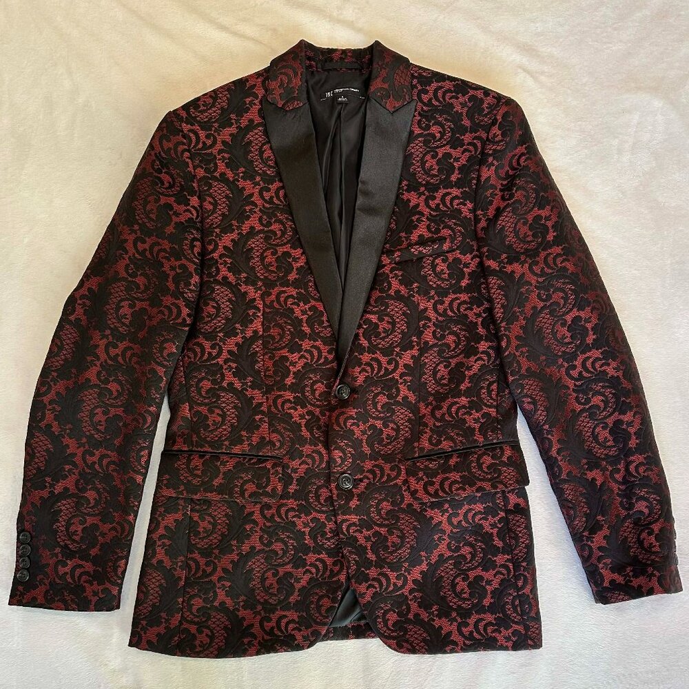 Burgundy Wine Psychedelic Blazer Jacket